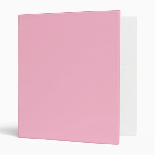 Baby pink solid color 3 ring binder