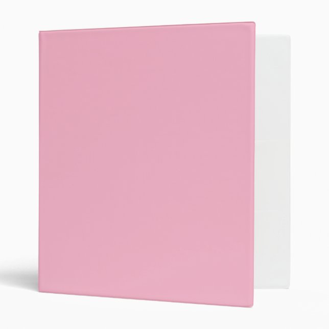 Baby pink solid color 3 ring binder (Front/Inside)