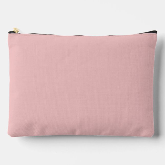 Baby Pink Solid Color Accessory Pouch (Front)