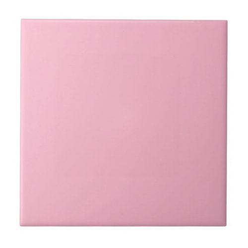 Baby pink solid color ceramic tile