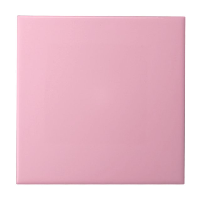 Baby pink solid color ceramic tile (Front)