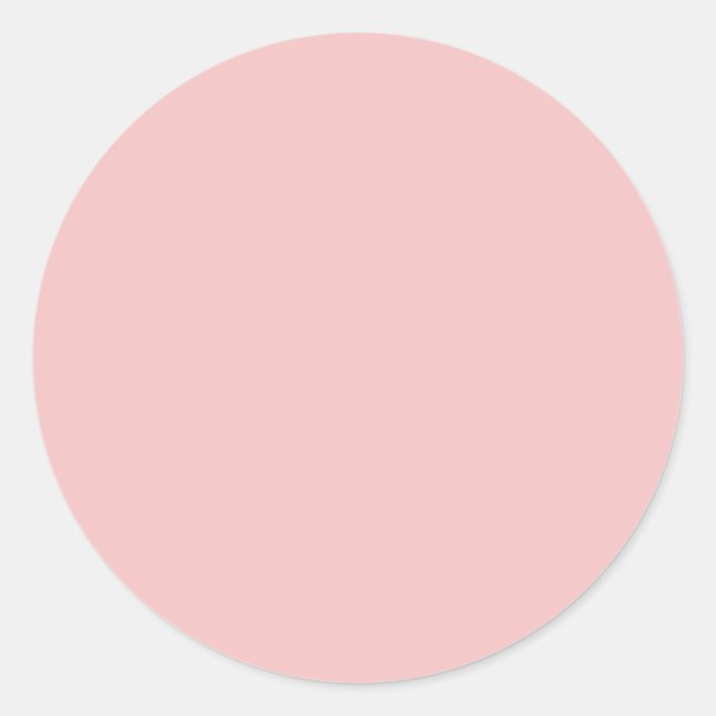 Baby Pink Solid Color Classic Round Sticker (Front)