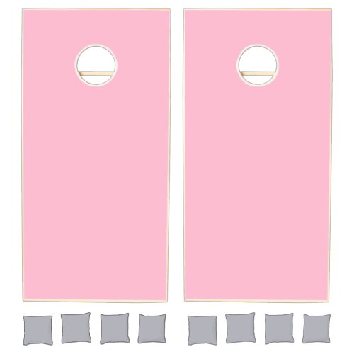 Baby pink solid color cornhole set