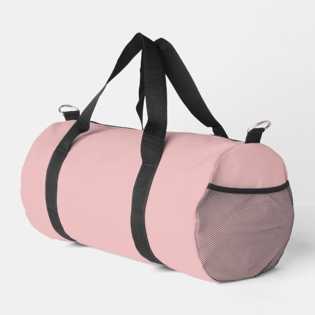 Baby Pink Solid Color Duffle Bag (Right Corner)