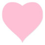 Baby pink  (solid color)  heart sticker