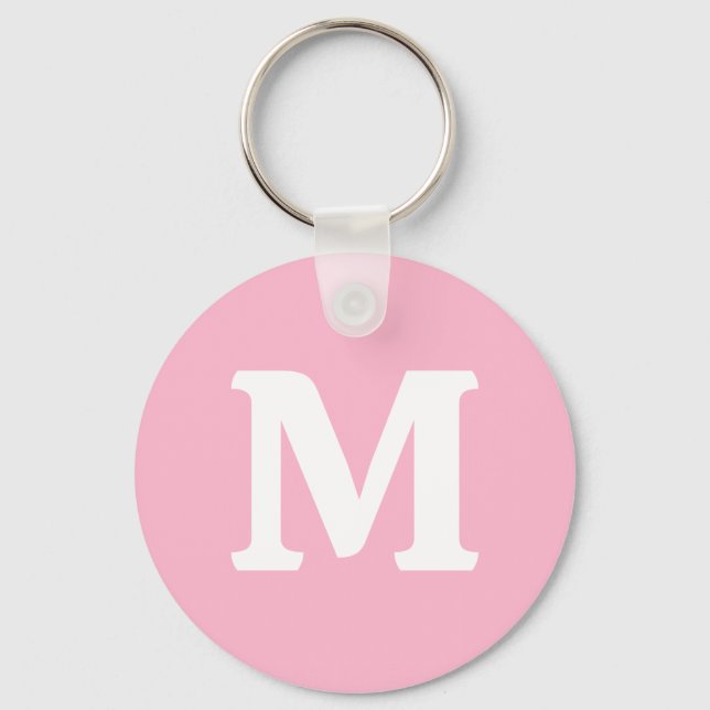 Baby pink solid color keychain (Front)