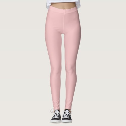 Baby Pink Solid Color Leggings