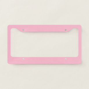 Baby pink solid color license plate frame