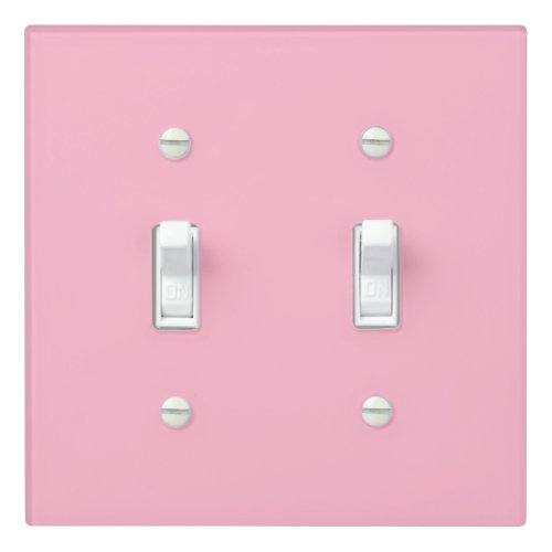 Baby pink solid color light switch cover