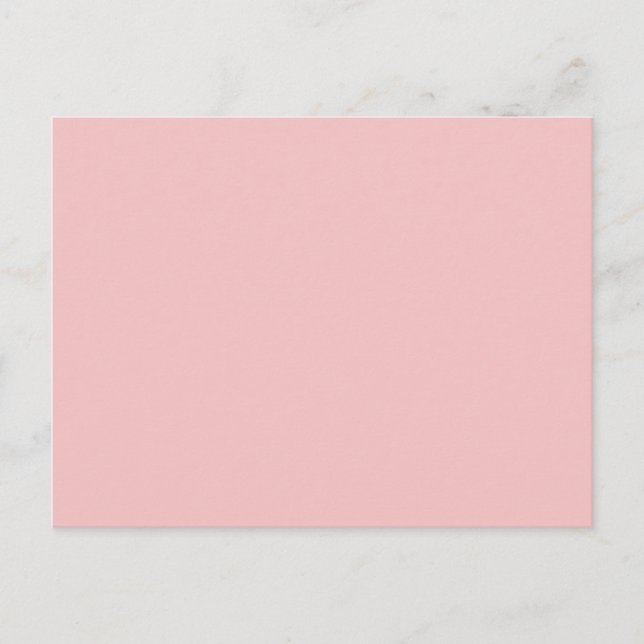 Baby Pink Solid Color Postcard (Front)
