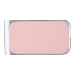  Baby pink (solid color)  Silver Finish Money Clip