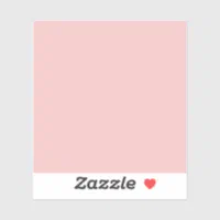 Monogram White on Light Pink Square Sticker, Zazzle in 2023