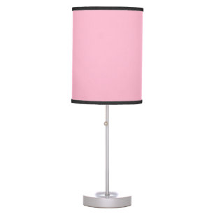 Baby pink solid color table lamp