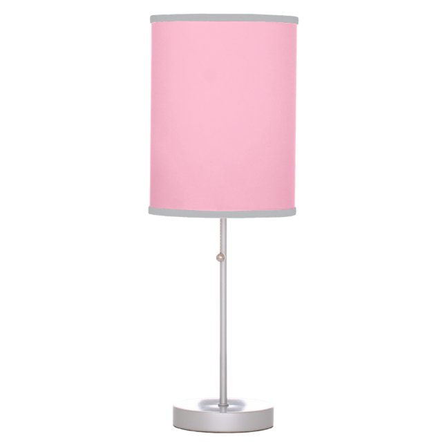 Baby pink  (solid color) table lamp (Front)