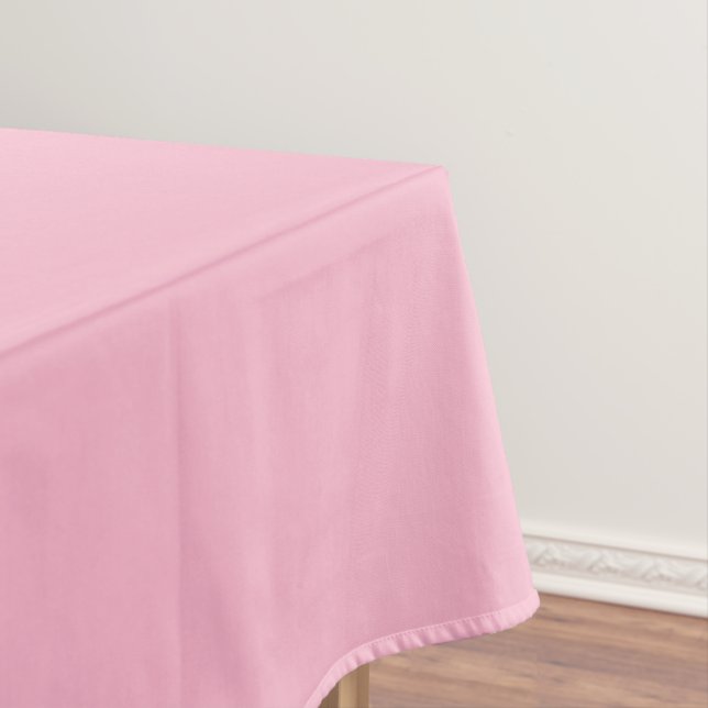 Baby pink solid color tablecloth (In Situ)