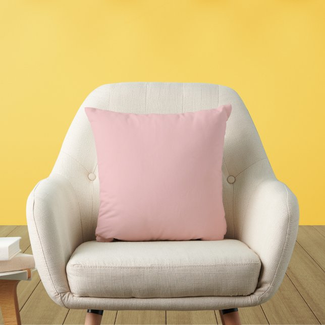 Baby Pink Solid Color Throw Pillow (Creator Uploaded)