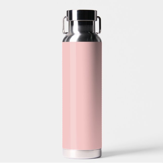  Baby pink (solid color)  Water Bottle (Front)