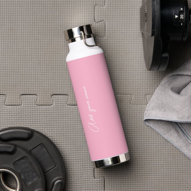 Baby pink solid color water bottle (Gym)