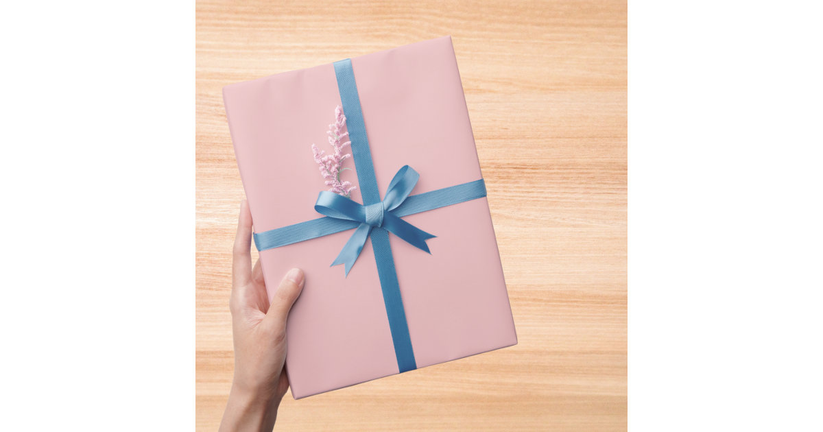 Baby Pink Solid Color Wrapping Paper | Zazzle