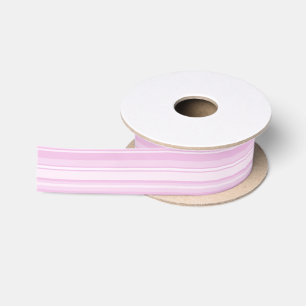 Baby pink stripes satin ribbon