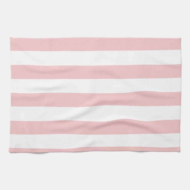 Baby Pink Stripes; Striped Towel (Horizontal)