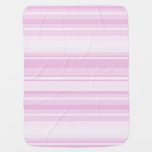 Baby pink stripes swaddle blanket