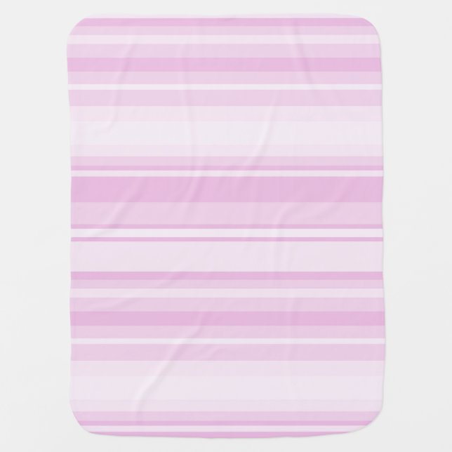 Baby pink stripes swaddle blanket (Front)