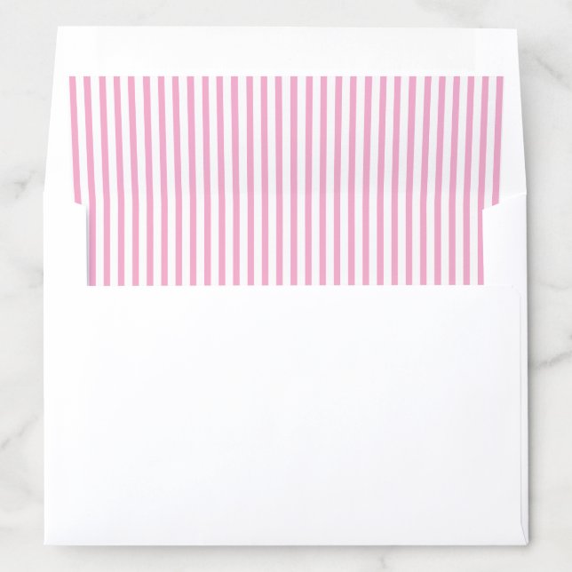 Baby Pink Thin Delicate Stripe Pattern Envelope Liner (In Envelope)