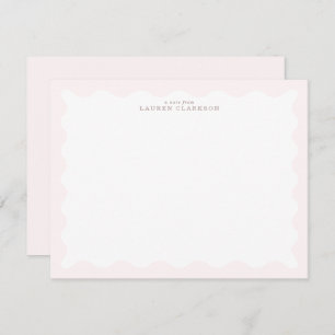 Baby Pink Wavy Frame Note Card