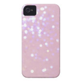 Baby Pink/White Glitter iPhone 4 Cover (Back)