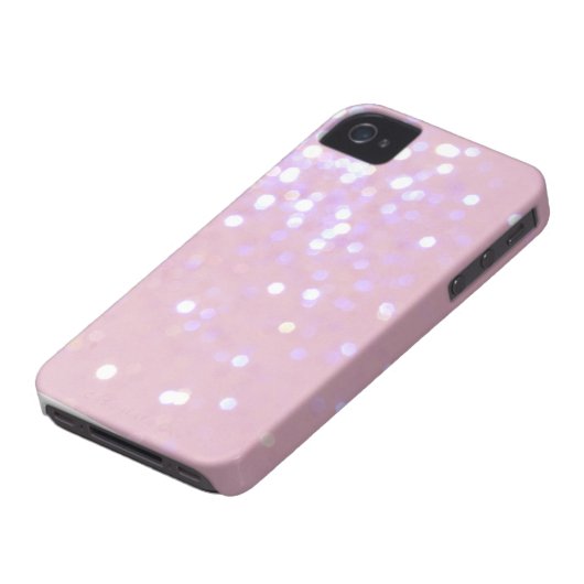 Baby Pink/White Glitter iPhone 4 Cover (Bottom)