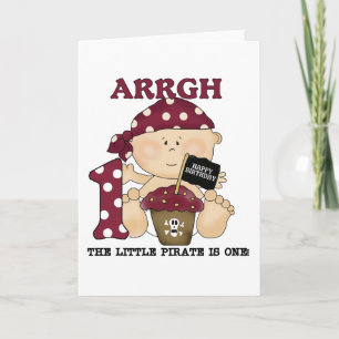 Baby Pirate 1st Birthday Tshirts and Gifts Card