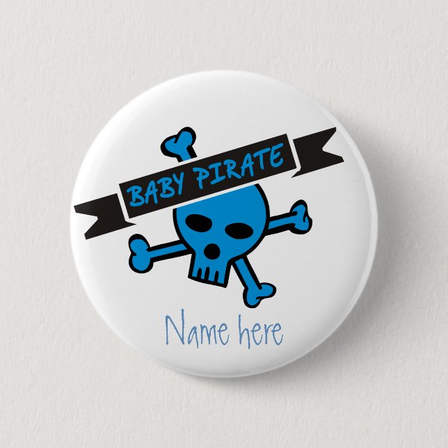 Baby Pirate Boy Button (Front)