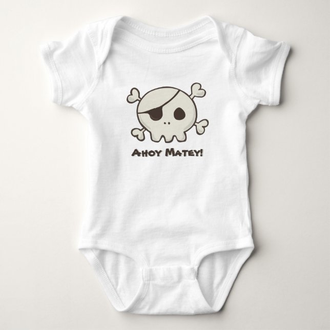 Baby Pirate Skull And Crossbones Kids shirts (Front)