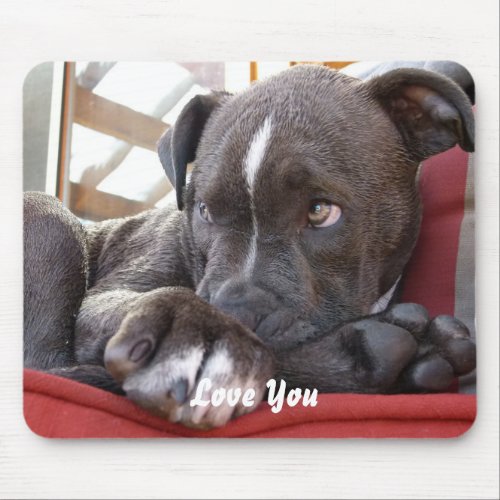Baby Pitbull Puppy Mouse Pad