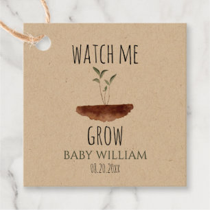 Baby Plant Watch Me Grow Favor Tags