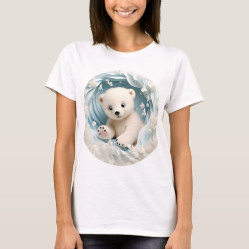 Baby Polar Bear Christmas T_Shirt