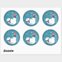 Baby Polar Bear Stickers, Zazzle