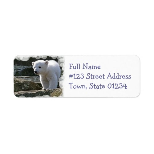 Baby Polar Bear Return Address Label