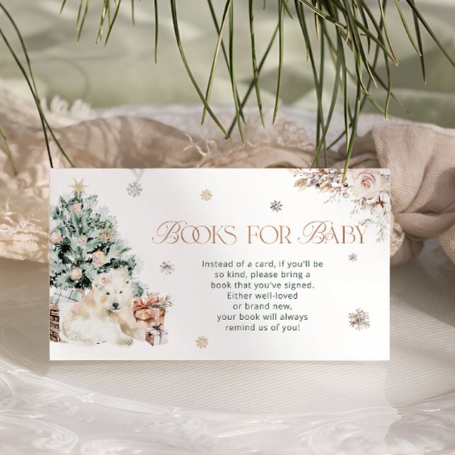 Baby Polar Bear Winter Books for Baby Ticket Enclosure Card (Creator Uploaded)