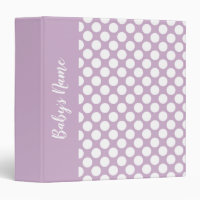 Baby Polka Dot Personalized Custom Photo Album 3 Ring Binder