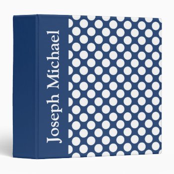 Baby Polka Dot Personalized Custom Photo Album 3 Ring Binder by Precious_Baby_Gifts at Zazzle