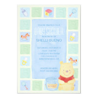 Baby Pooh and Hunny Baby Shower Card