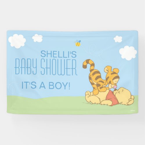 Baby Pooh and Tigger Baby Shower Banner
