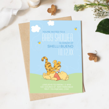 Baby Pooh And Tigger Baby Shower Invitation by winniethepooh at Zazzle