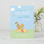 Baby Pooh and Tigger Baby Shower Invitation (Standing Front)