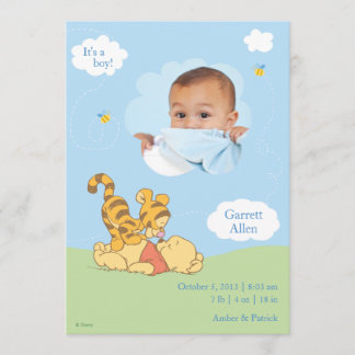 Baby Pooh and Tigger Birth Announcement
