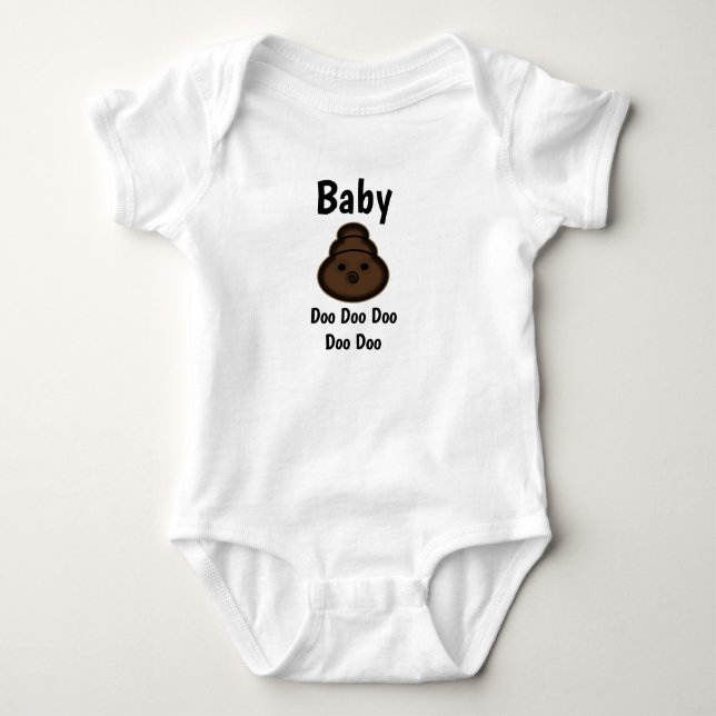 Baby Poop Emoji Baby Bodysuit (Front)