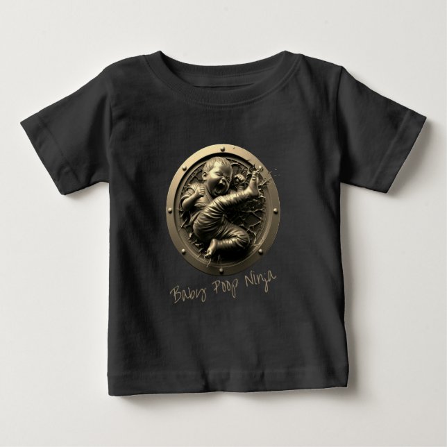 Baby Poop Ninja Baby T-Shirt (Front)
