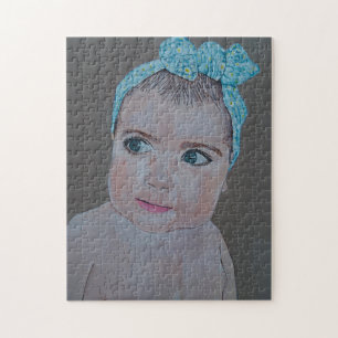 Baby Portrait Painting by Alfred Fox Jigsaw Puzzle